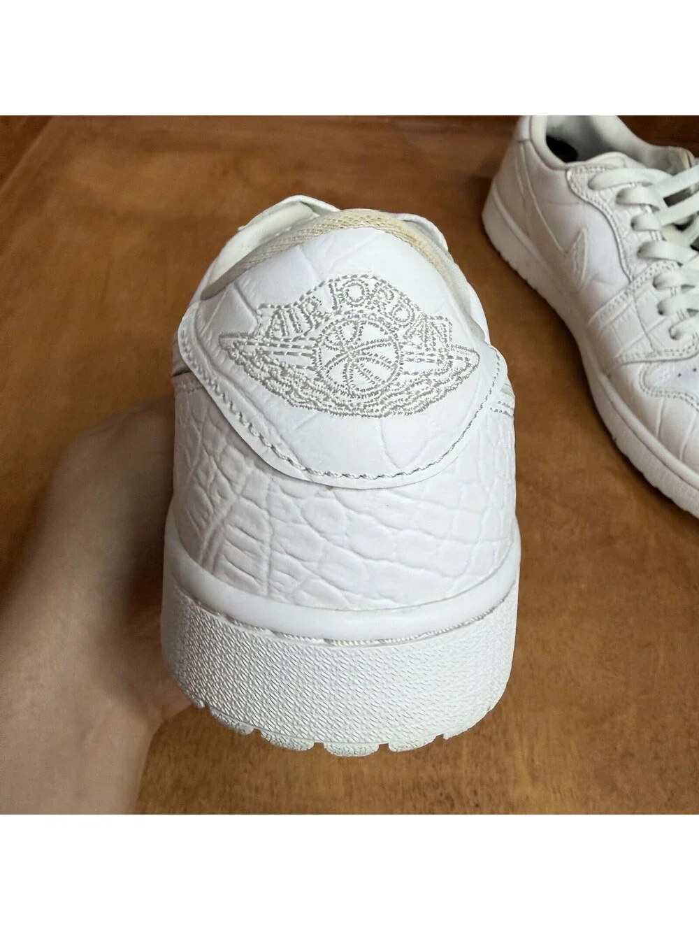 Nike Air Jordan 1 Low Golf Triple White Croc Shoes Mens 11 Sneakers DD9315-110